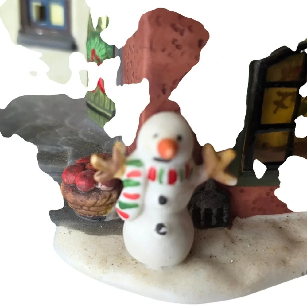 Holiday Time Village Collectibles Janes Quilt Shop Lighted‎ Christmas House G2